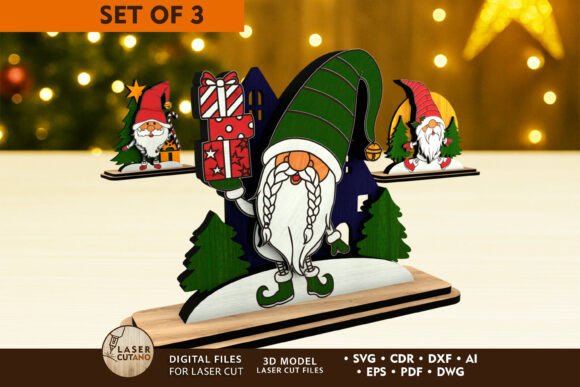 Bring Holiday Magic Home with a Christmas Gnome Figurines Set of 3