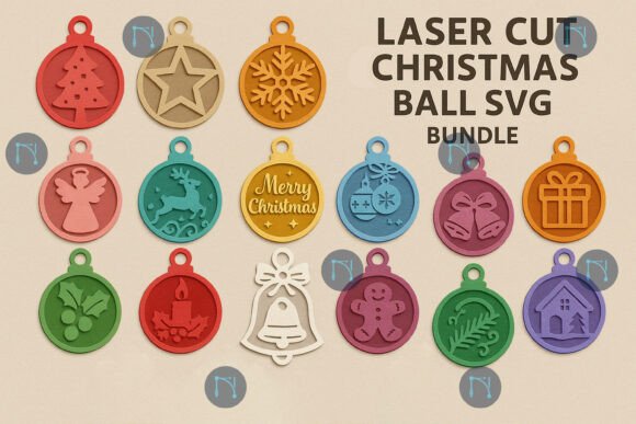 Christmas Ball Ornament SVG Bundle