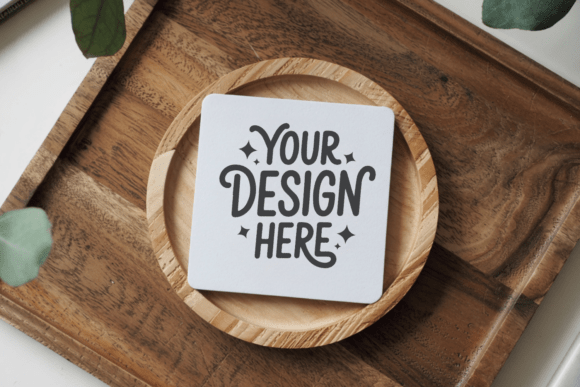 Christmas Coaster Mockup 86: Elevate Your Holiday Designs
