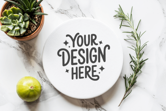 Christmas Coaster Mockup 93: Elevating Holiday Design with Minimalist Precision