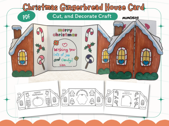 Christmas Gingerbread House Folding Card