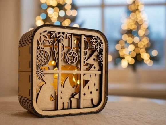 Christmas Shadow Box Candle Holder: A Festive Addition to Your Holiday Décor