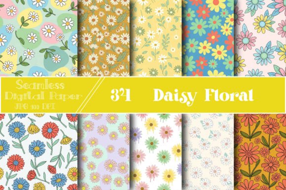 Daisy Floral Seamless Papers: Creative Design Made Simple