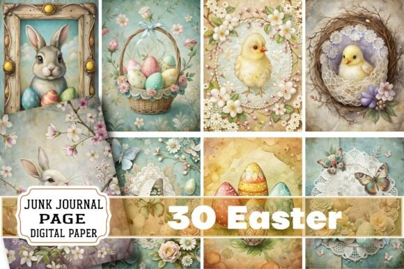 Easter Junk Journal Pages: Creative Versatility