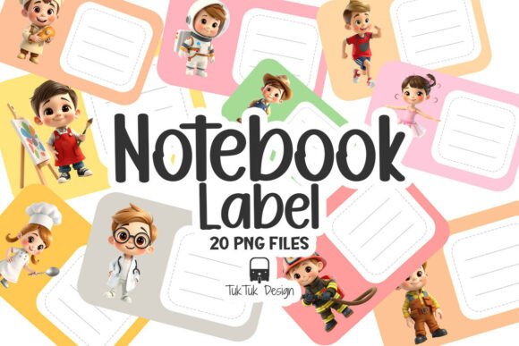 Evaluating Kids Profession Label Sticker PNG for Educational and Creative Projects