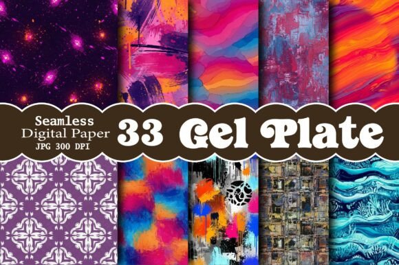 Gel Plate Print Style Digital Pattern: A Creative Catalyst for Makers