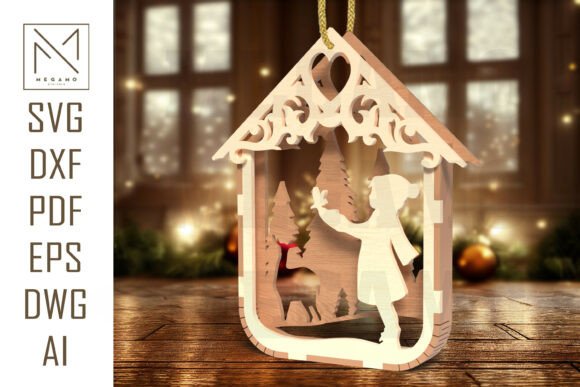 Girl with Deer Christmas Ornament SVG: A Strategic Asset for Holiday Crafting