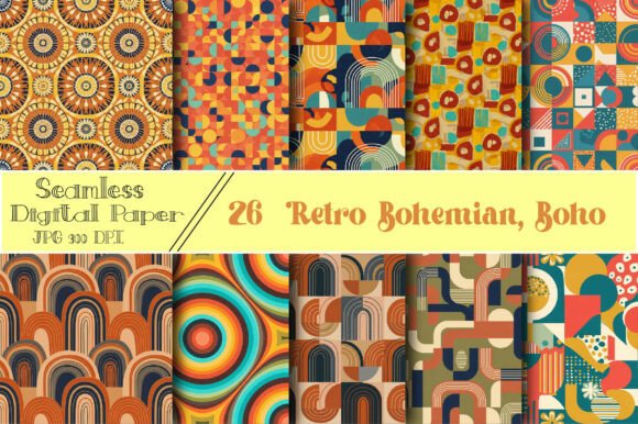 Retro Bohemian, Boho Pattern: A Strategic Design Asset for Modern Creators