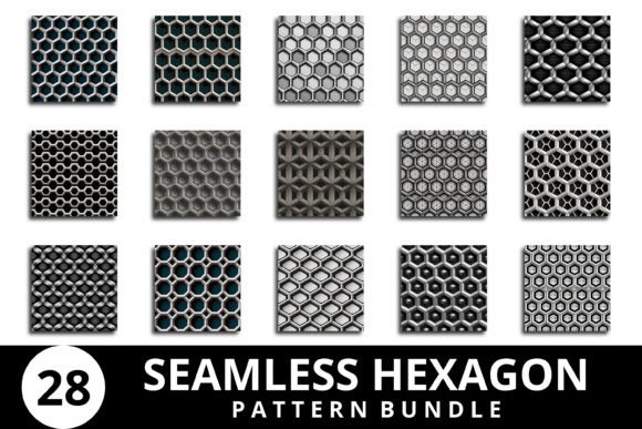 Seamless Hexagon Pattern Bundle