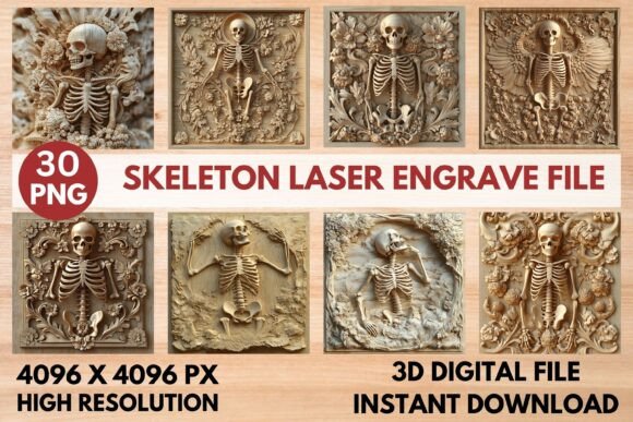 Skeleton Laser Engrave File – Creative Possibilities for Crafters and Makers