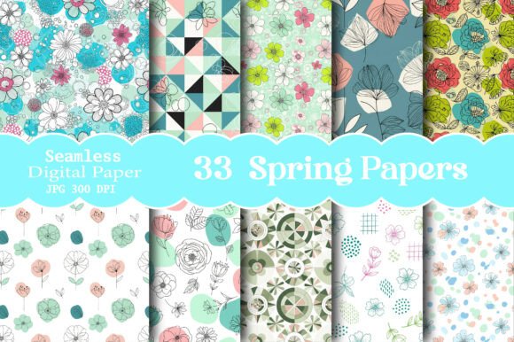 Spring Seamless Digital Papers: Brighten Your Creative Projects