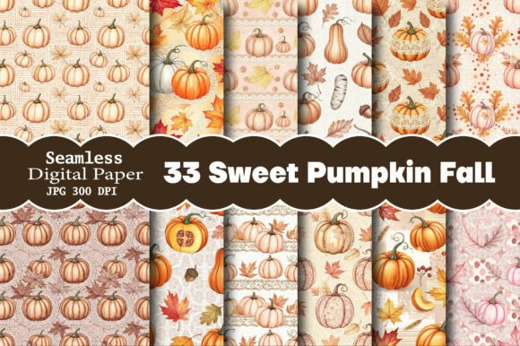 Sweet Pumpkin Fall Digital Paper Guide