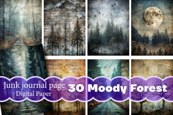 Unleashing Creativity with Moody Forest Junk Journal Pages