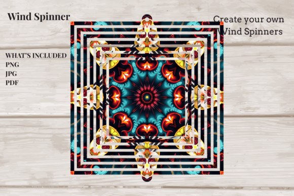 Wind Spinner Mandala Background: A Dynamic Design for Makers and Creators